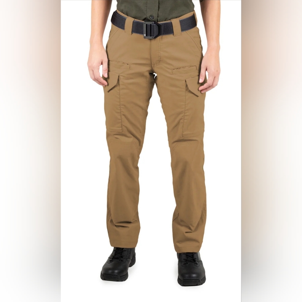 Women's Tactical Cargo Pants - Tan, Women's V2 Tactical Pants, First Tactical